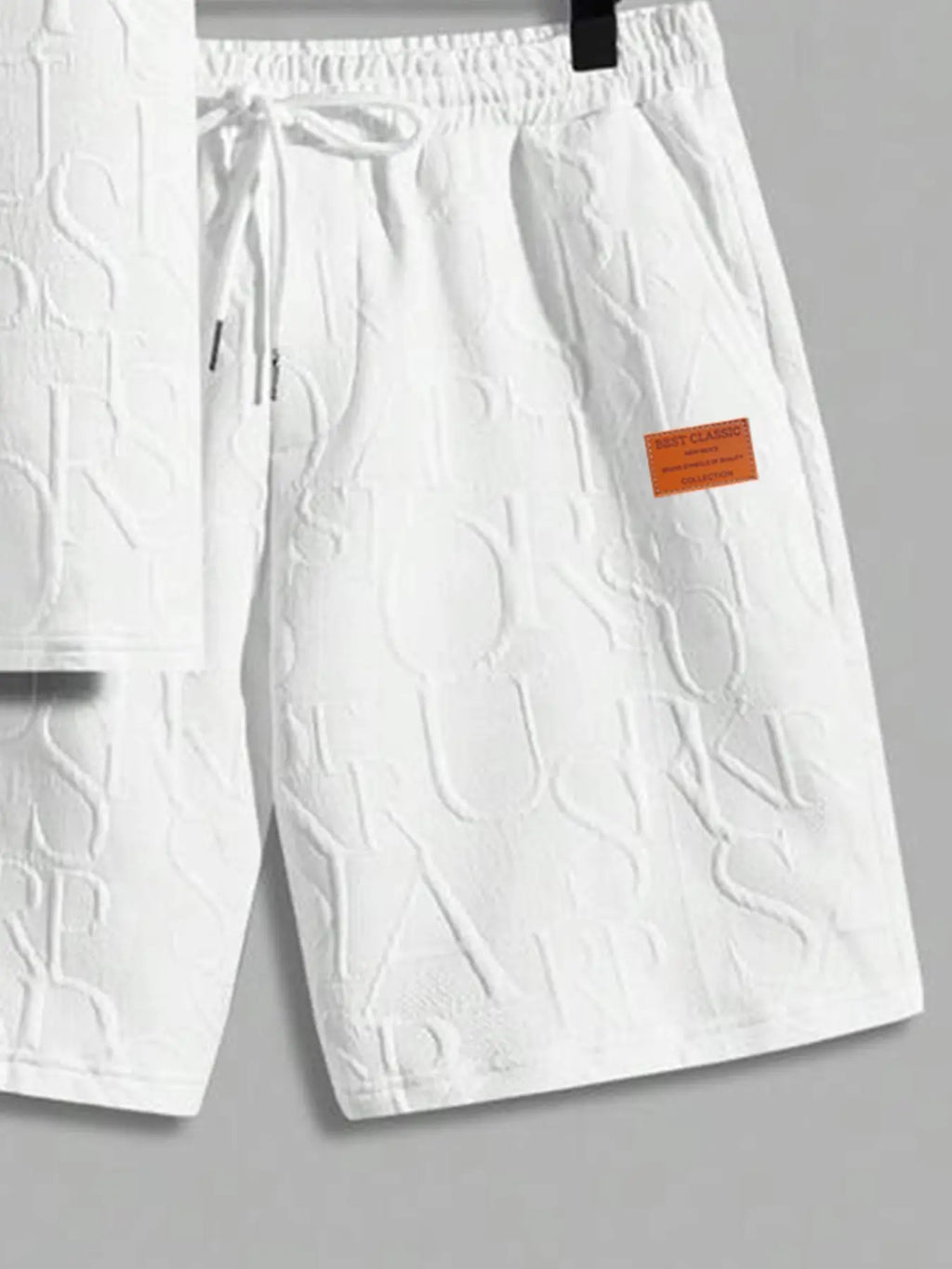 Stylish Men's Letter Print Two-Piece Set - Casual Round Neck Tee & Comfortable Shorts for Summer