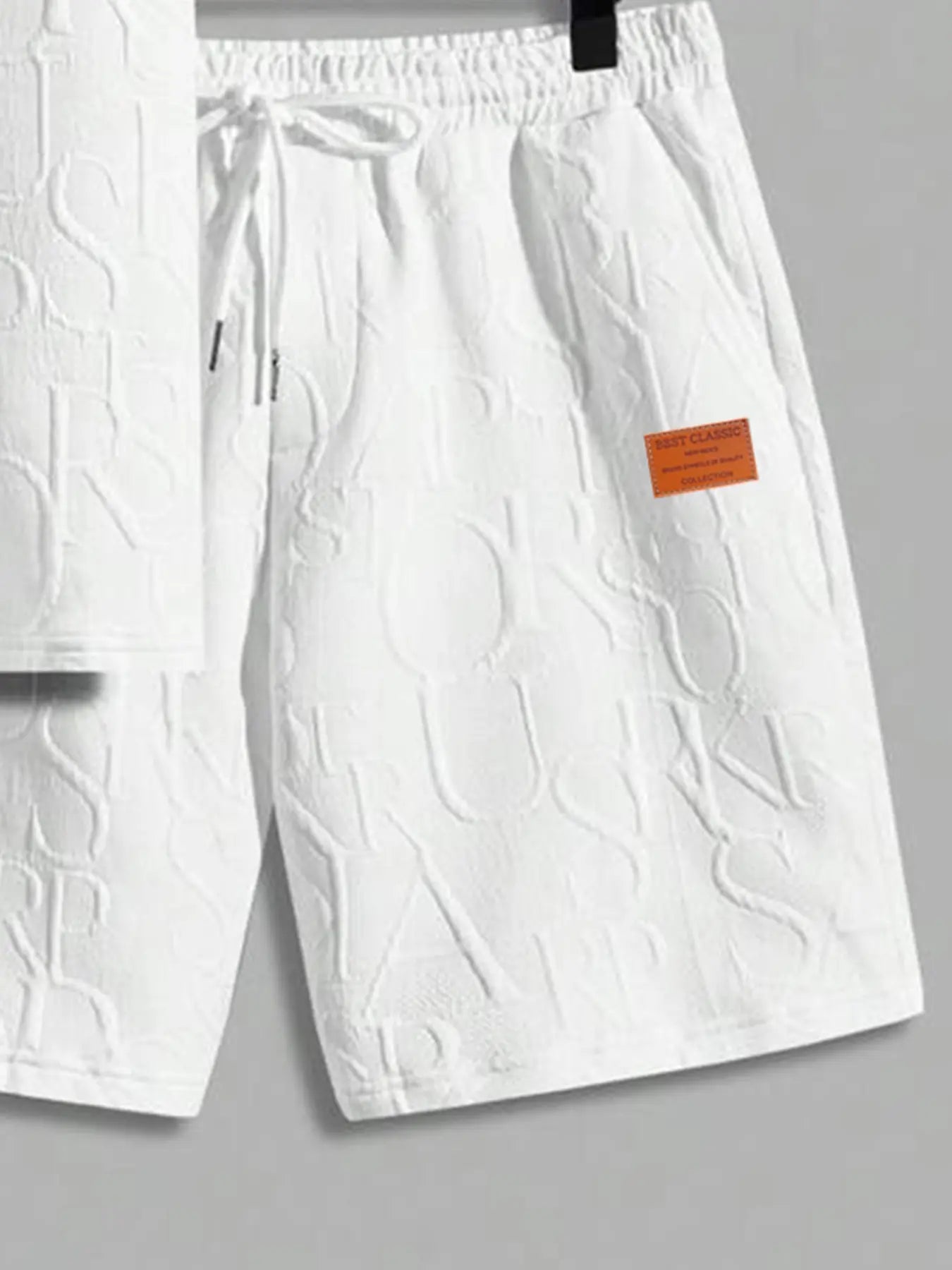 Stylish Men's Letter Print Two-Piece Set - Casual Round Neck Tee & Comfortable Shorts for Summer