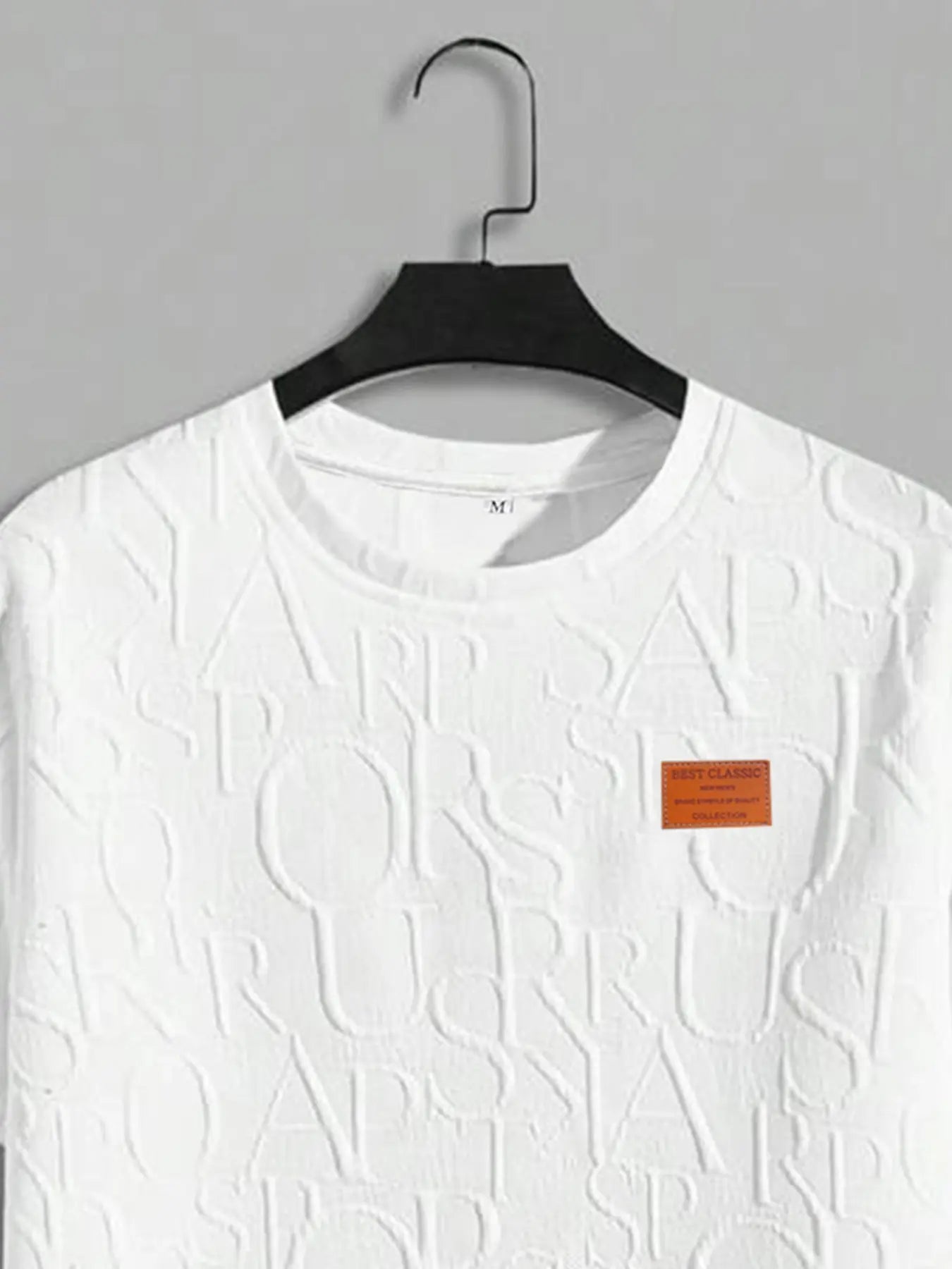 Stylish Men's Letter Print Two-Piece Set - Casual Round Neck Tee & Comfortable Shorts for Summer