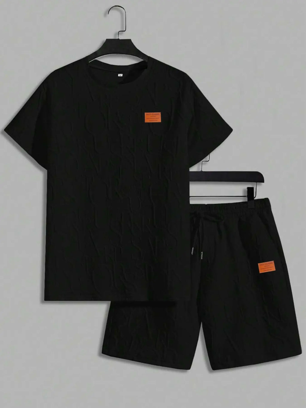Stylish Men's Letter Print Two-Piece Set - Casual Round Neck Tee & Comfortable Shorts for Summer